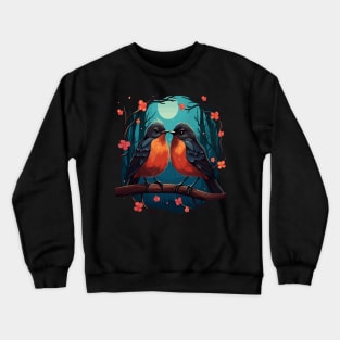 American Robin Couple Valentine Crewneck Sweatshirt